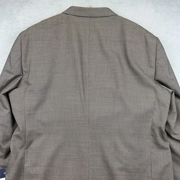 Stafford Blazer‎ Mens 52R Big & Tall Houndstooth Travel Sport Coat 2 Button